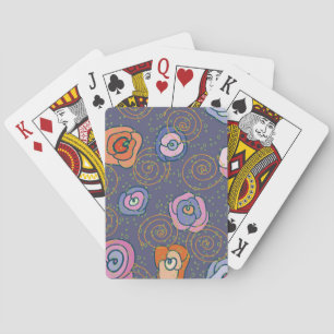 Abstract rose field pattern playing cards