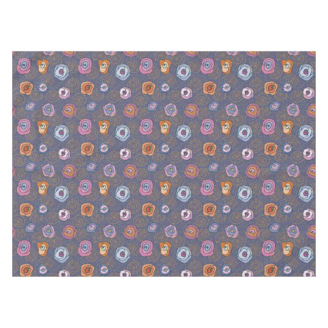 Abstract rose field pattern tablecloth (Front (Horizontal))
