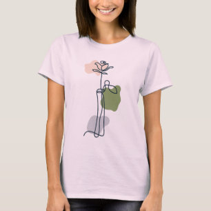Abstract Rose Flower T-Shirt