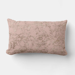 Abstract Rose Gold Lumbar Cushion