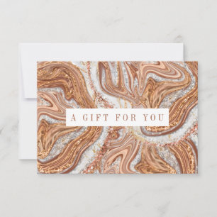 Abstract Rose Gold Marble Gift Certificate