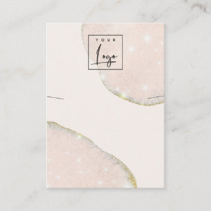 Abstract Rose Gold Necklace Band Logo Display Business Card