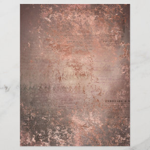 Abstract Rose Gold Textures Scrapbook Paper Sheet