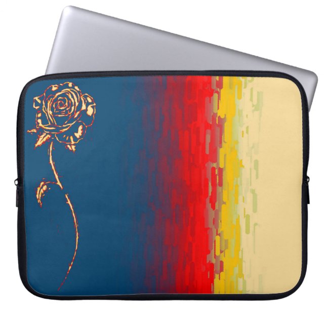 Abstract Rose Laptop Sleeve (Front)