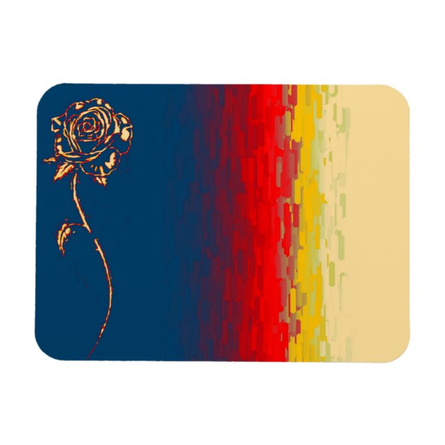 Abstract Rose Magnet (Horizontal)