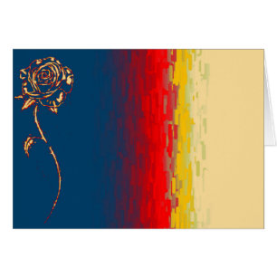 Abstract Rose Note Card