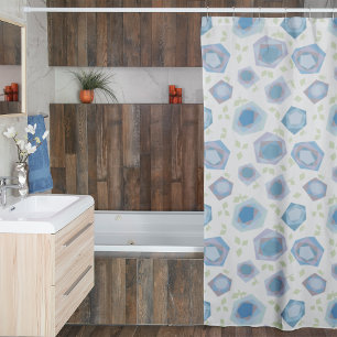 Abstract Rose Pattern Shower Curtain