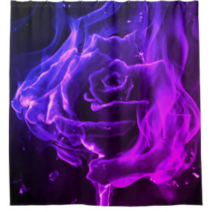 Abstract rose shower curtain