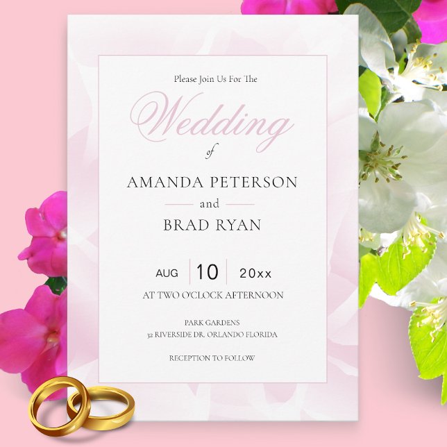 Abstract Rose Wedding Invitation (Creator Uploaded)