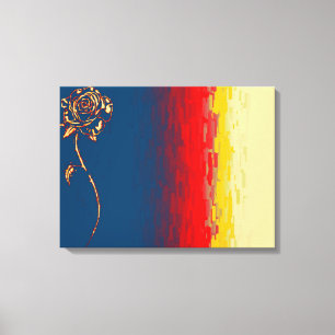 Abstract Rose Wrapped Canvas