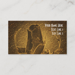 Abstract Rosebud Brown Floral Business Card