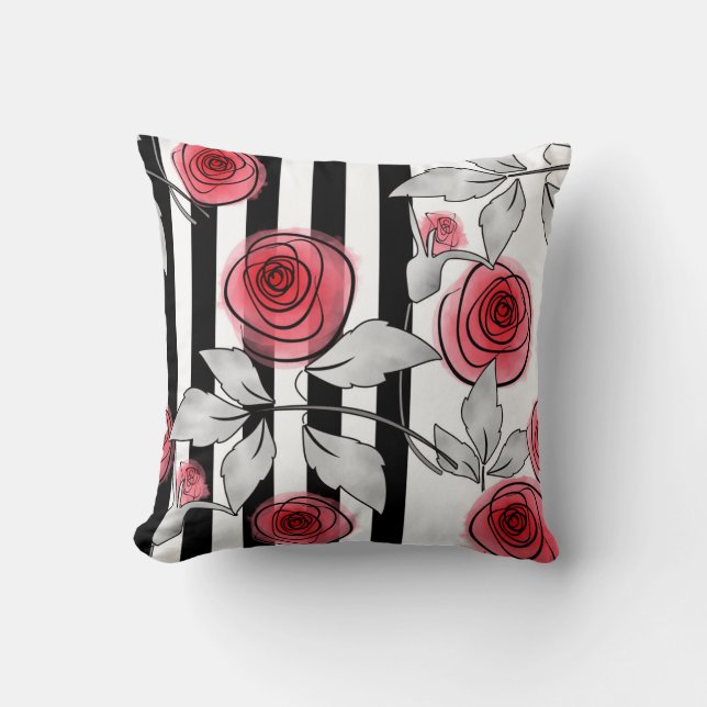 Abstract roses cushion (Front)