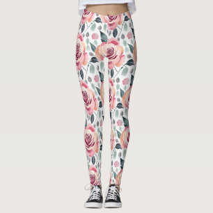 Abstract Roses In Pastel Colors Leggings