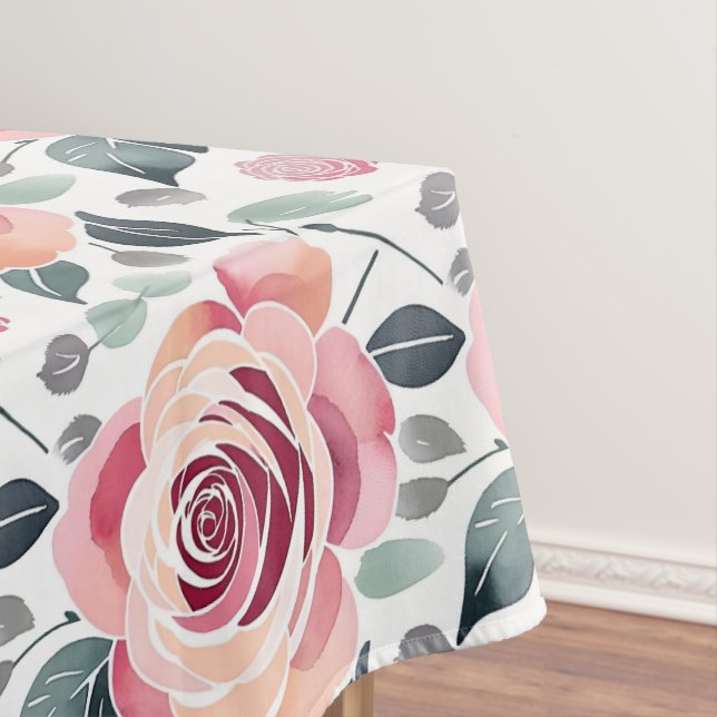 Abstract Roses In Pastel Colors  Tablecloth (In Situ)