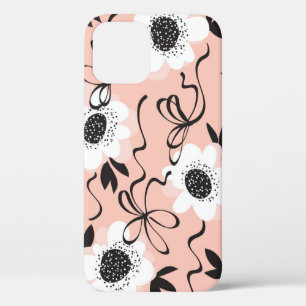 Abstract roses, pale colours, vintage pattern. iPhone 12 case