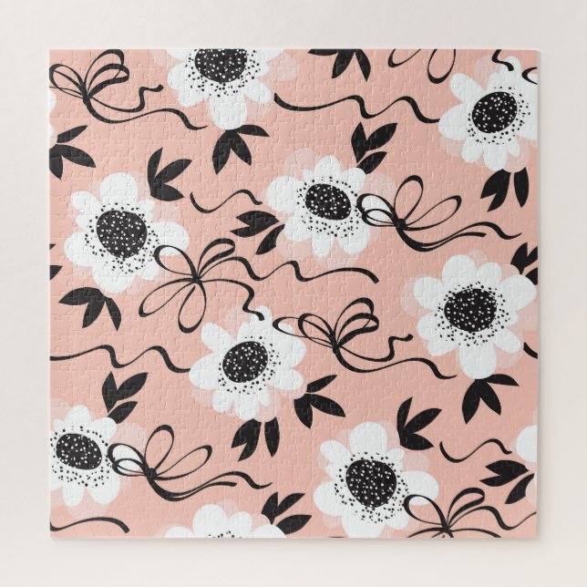 Abstract roses, pale colours, vintage pattern. jigsaw puzzle (Vertical)