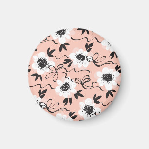 Abstract roses, pale colours, vintage pattern. magnet