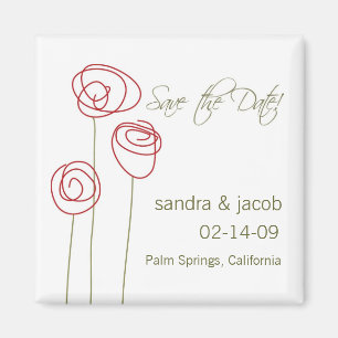 Abstract Roses- Personalise it! Magnet
