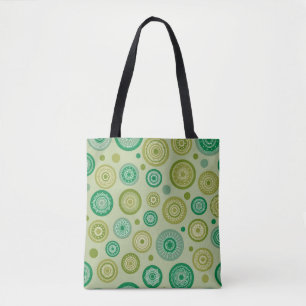 Abstract round ornaments seamless vintage pattern. tote bag
