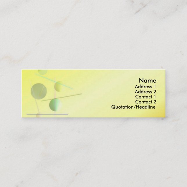 Abstract Round Profile Card (Front)