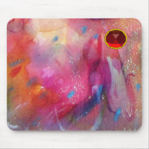 ABSTRACT RUBY MOUSE PAD