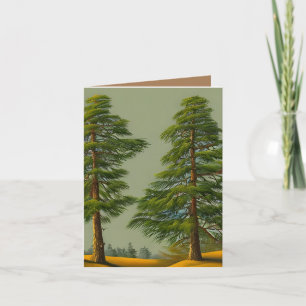 Abstract Rustic Northern Pine Card