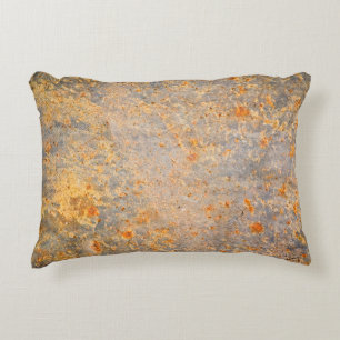 Abstract rusty grunge metal backgroundabstract, ag decorative cushion