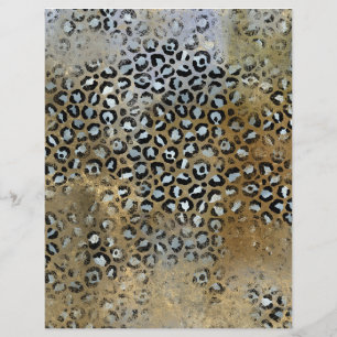 Abstract Safari Grunge Scrapbook Paper Sheet