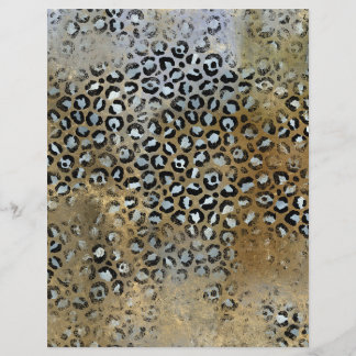 Abstract Safari Grunge Scrapbook Paper Sheet