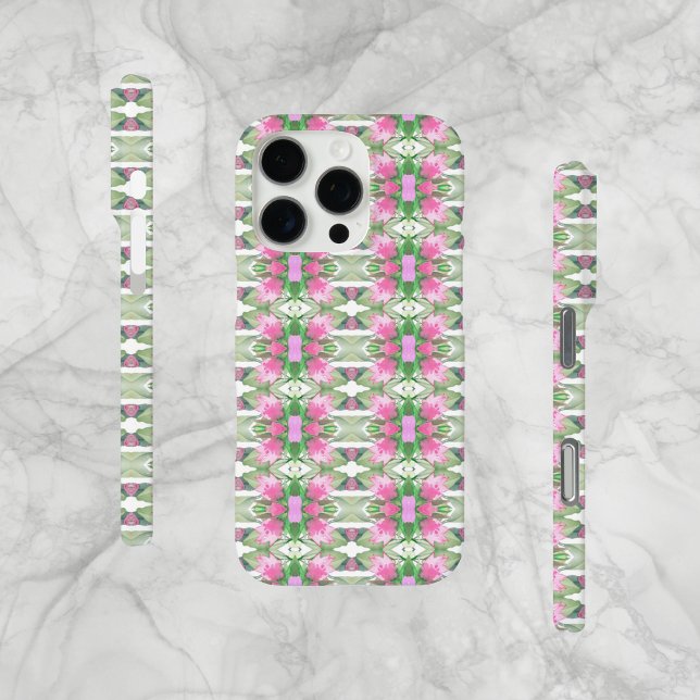 Abstract Sage and Pink Flowers Cell Case-Mate iPhone Case (Original design. Abstract sage and pink florals. iPhone Case-Mate.)