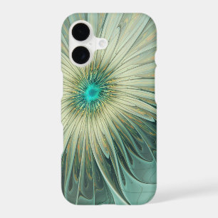 Abstract Sage Green Fantasy Flower Fractal Art