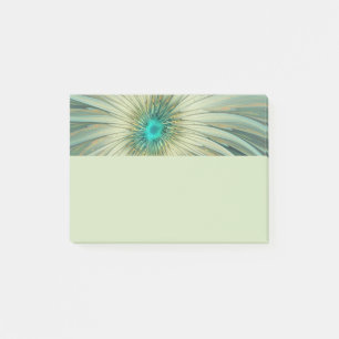 Abstract Sage Green Fantasy Flower Fractal Art Post-it Notes