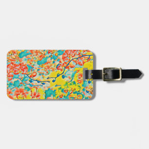 Abstract Sakura Spring Cherry Blossom Floral Luggage Tag