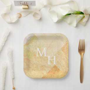 Abstract Sandstone Marbled Paper Plate