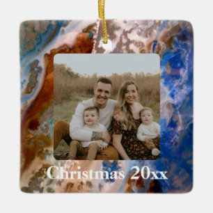 Abstract sandy beach pattern water foam pattern  ceramic ornament