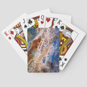 Abstract sandy beach pattern water foam pattern playing cards