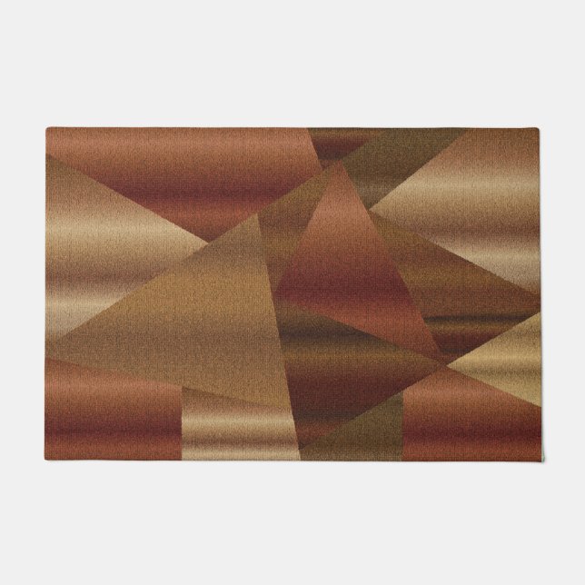 Abstract Sandy Faux Wood Doormat (Front)