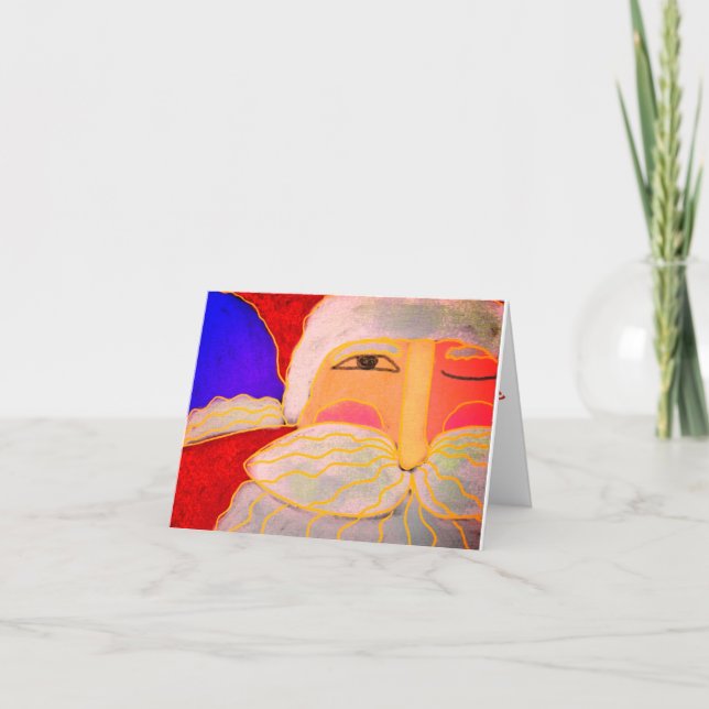 Abstract Santa Claus Card (Front)