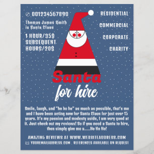 Abstract Santa, Santa Claus Entertainer Advert Flyer