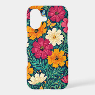 Abstract Scandinavian Flowers iPhone Cases