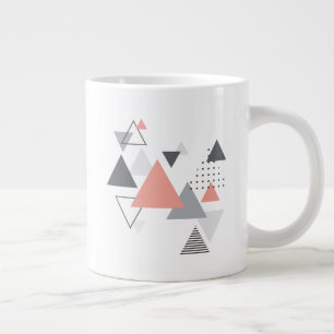 Abstract Scandinavian Geometric Design Large Coffee Mug