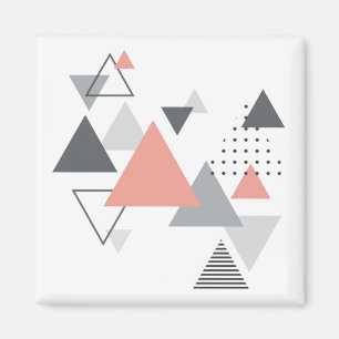 Abstract Scandinavian Geometric Design Magnet