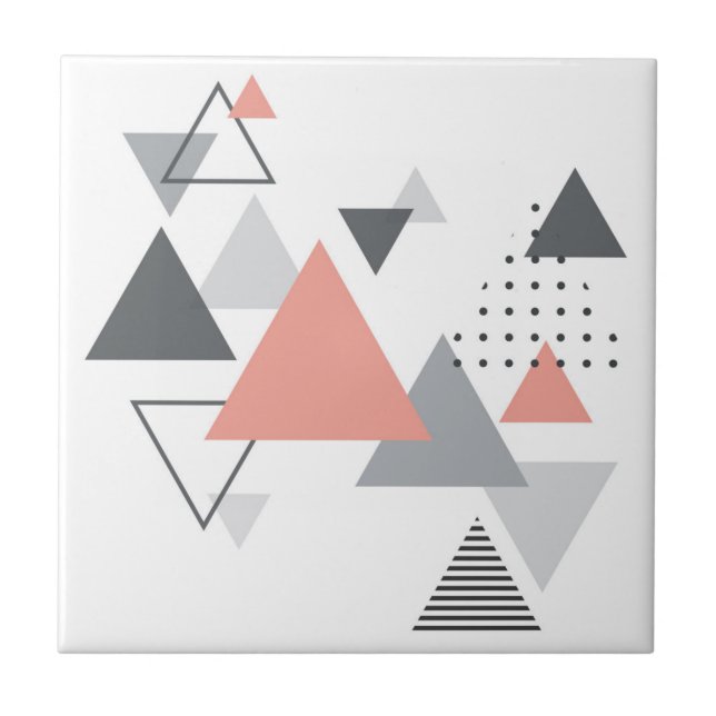 Abstract Scandinavian Geometric Design Tile (Front)