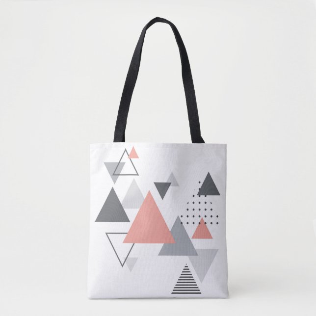 Abstract Scandinavian Geometric Design Tote Bag (Front)