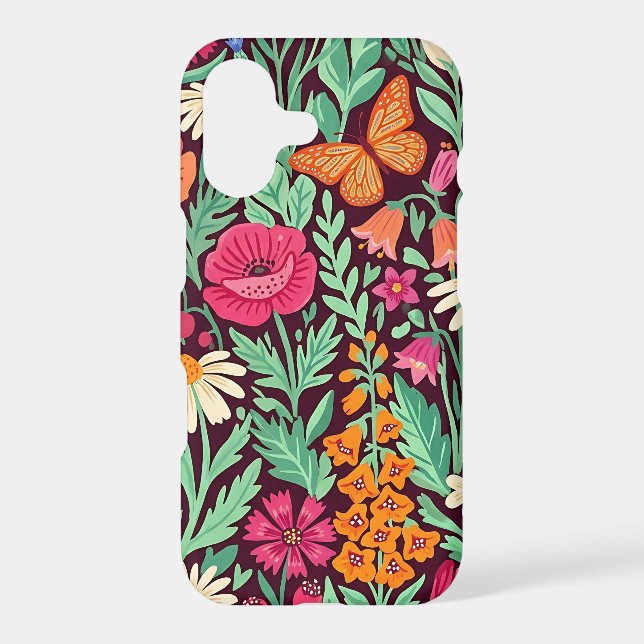 Abstract Scandinavian Wildflowers iPhone Cases (Back)