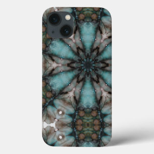 Abstract Sci-fi Turquoise Star Windmill iPhone 13 Case
