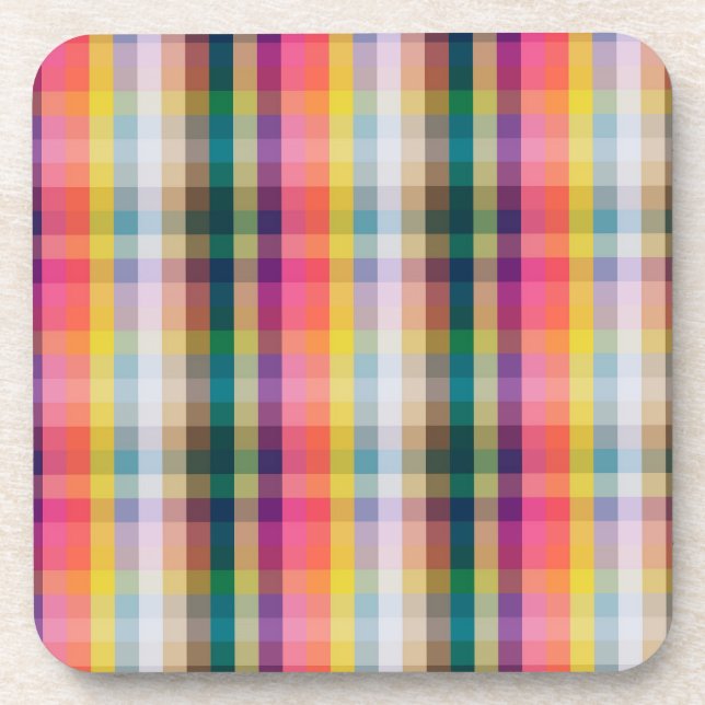 Abstract Scottish Plaid Coaster (Front)