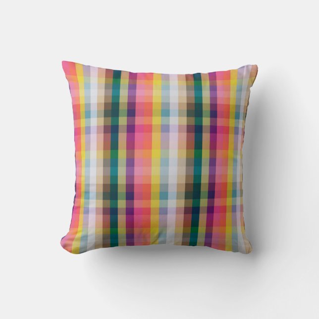 Abstract Scottish Plaid Cushion (Front)