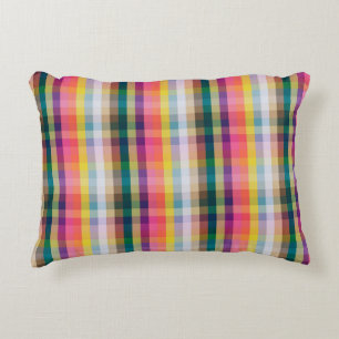 Abstract Scottish Plaid Decorative Cushion