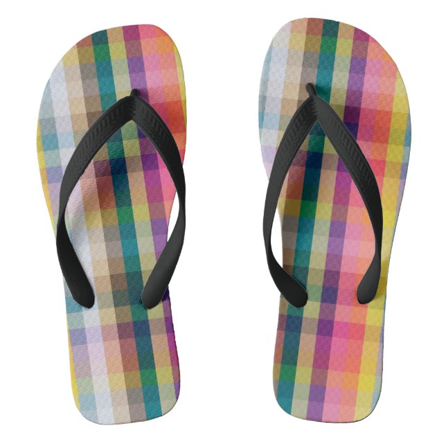 Abstract Scottish Plaid Jandals (Footbed)